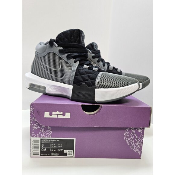 Nike Shoes - Nike Lebron Witness VIII Basketball Shoes Cool Grey White Black Men 8, Women 9.5